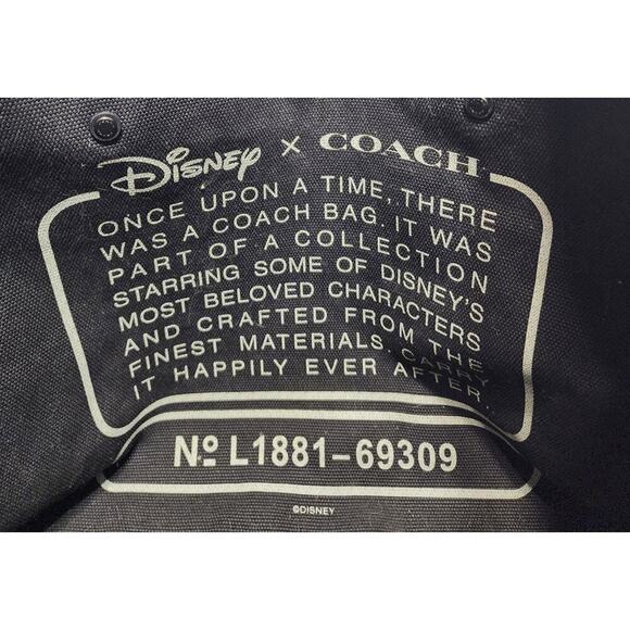 Disney's X Coach Bambi Thumper Large Tote Bag Green & Black Handbag $598.00 - Picture 12 of 12